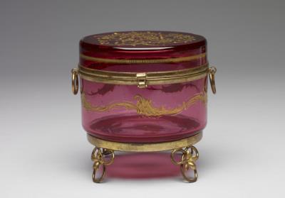 图片[2]-Covered glass jar with gilded and enamel design of foliage, Qing dynasty (1644-1911).-China Archive